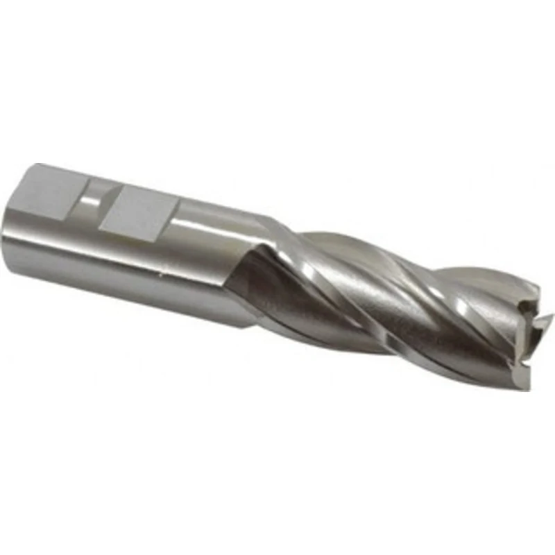 OSG 22mm, 1-7/8 LOC, 7/8 Shank Diam, 4-1/8 OAL, 4 Flute, Cobalt Square End Mill Single End, Uncoated, Spiral Flute, 3...